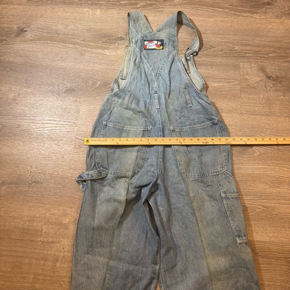 VTG Mickey Mouse Unlimited 90's Denim Bib Overalls medium Jerry Leigh - Picture 7 of 8